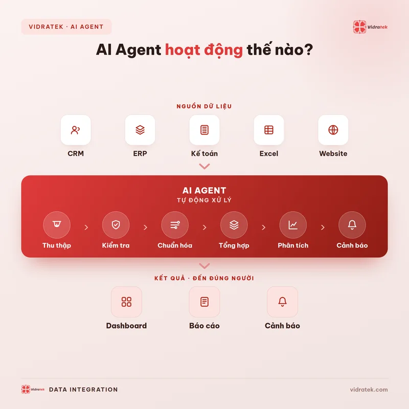 Vidratek: quy trình AI Agent từ nguồn dữ liệu đến báo cáo